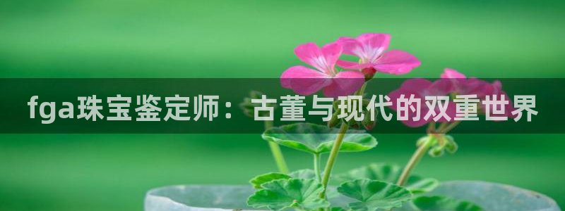 腾众竞技娱乐:fga珠宝鉴定师:古董与现代的双重世界